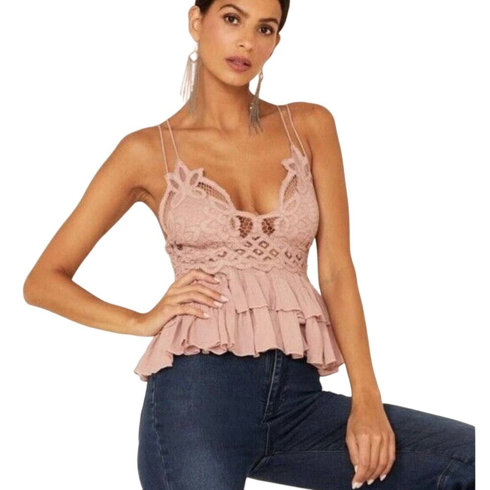 NWT Free‎ People Adella Cami Dusty Mauve Size XS